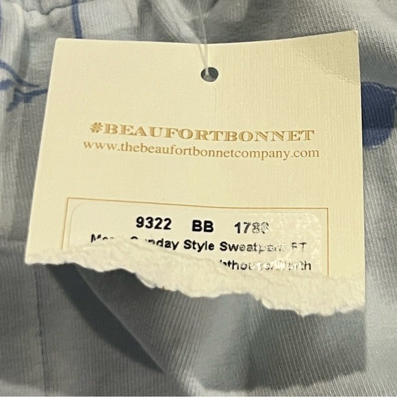 The Beaufort Bonnet co Sunday style light blue lighthouse sweatpants size M NWT - Picture 6 of 8